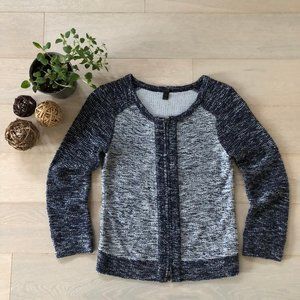 J.Crew Cotton Zip Bouclé Jacket Cardigan XS
